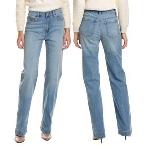 Joes Sz 25 (2) Long 26x34 High Rise Wide Leg Megan Light Wash Blue Jeans Womens
